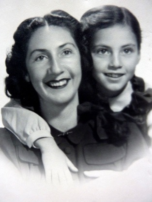 With my mother during WWII