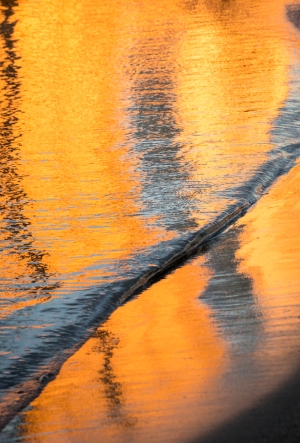 Nathalie sunrise reflection silver sea